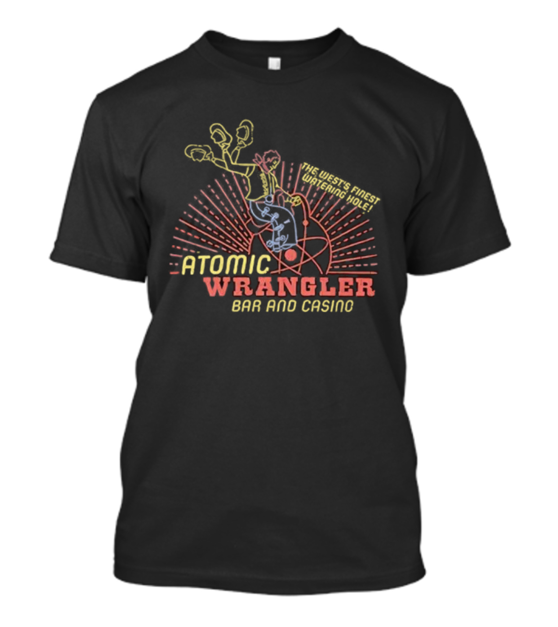 Atomic Wrangler Bar And Casino Vegas Retro Style Design T-Shirt