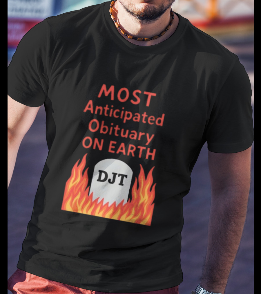 Most Anticipated Obituary DJT Tombstone Flames T-Shirt