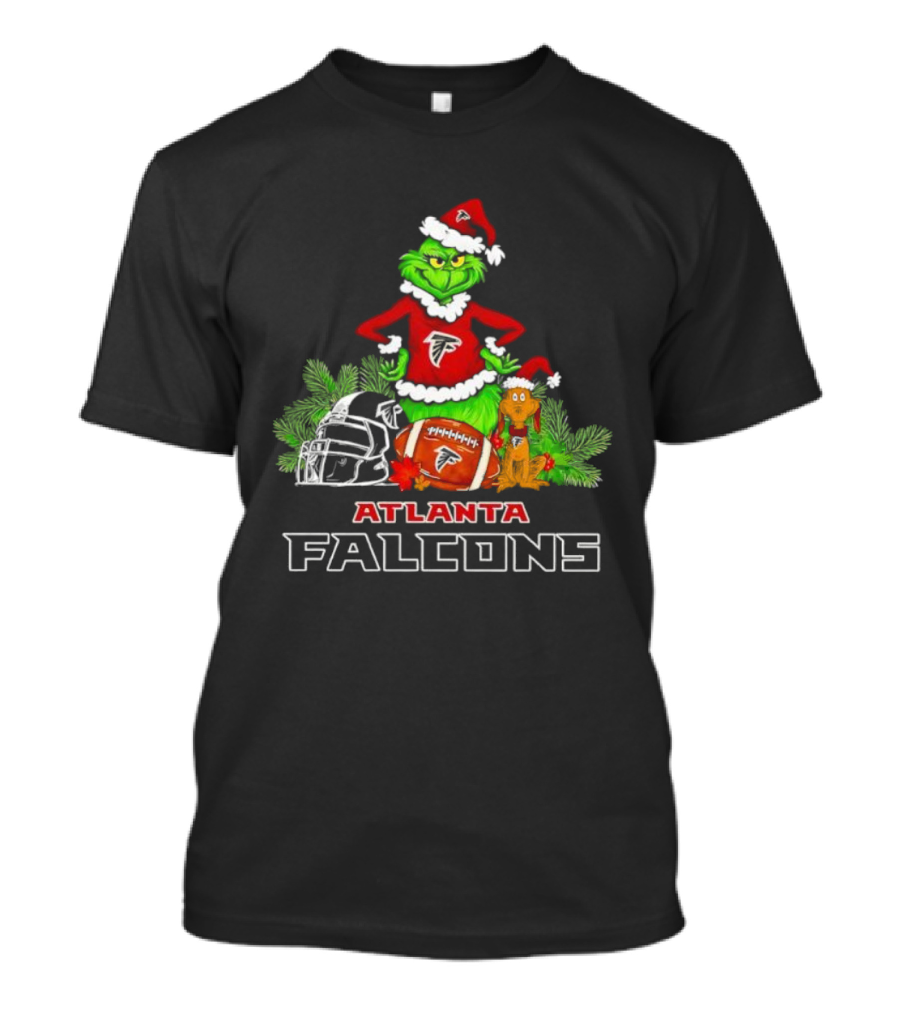 Grinch Max Christmas Atlanta Falcons Football Holiday T-Shirt