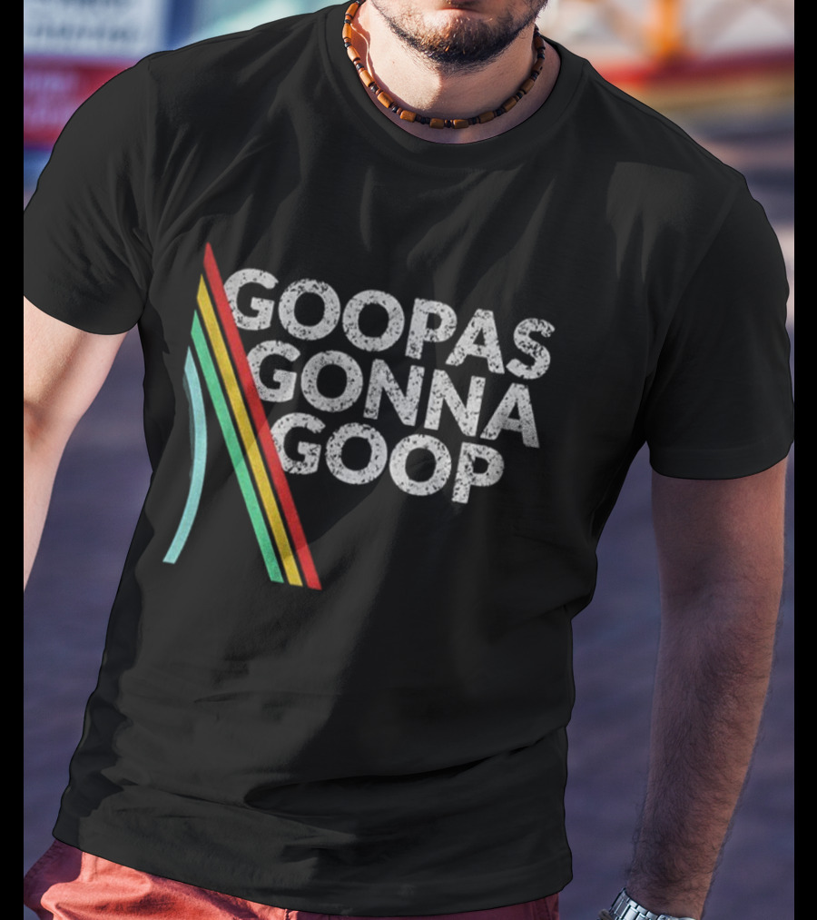 Goopas Gonna Goop Retro Stripes Burnt Peanut Color T-Shirt
