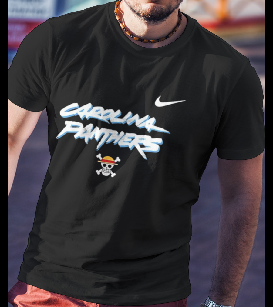 Carolina Panthers One Piece Anime Night Gameday Nike Crossover T-Shirt
