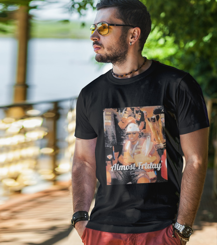 Almost Friday New York Knicks Champions Timbs Trophy T-Shirt