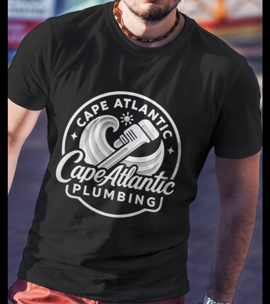 Cape Atlantic Plumbing Wrench Wave Icon T-Shirt