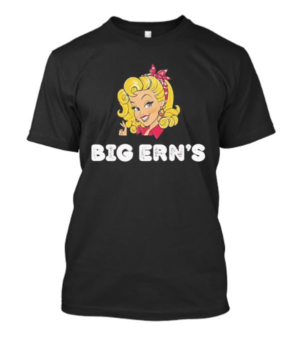 Big Ern's Blonde Pinup Face Retro Vintage Style T-Shirt