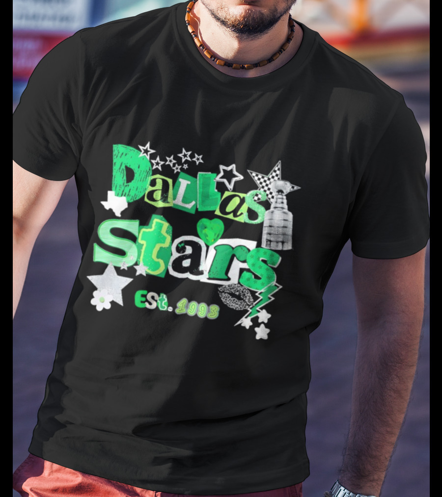 Dallas Stars Est 1993 Hockey Stanley Cup Stars Lightning T-Shirt