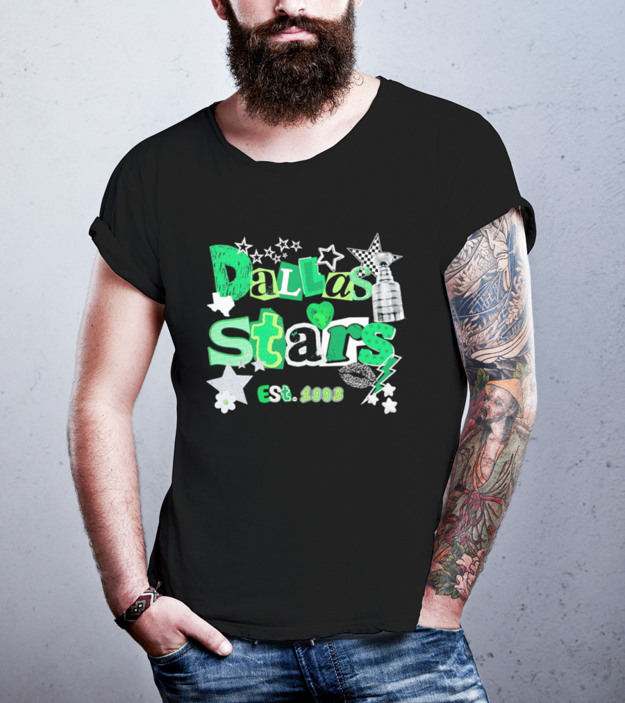 Dallas Stars Est 1993 Hockey Stanley Cup Stars Lightning T-Shirt