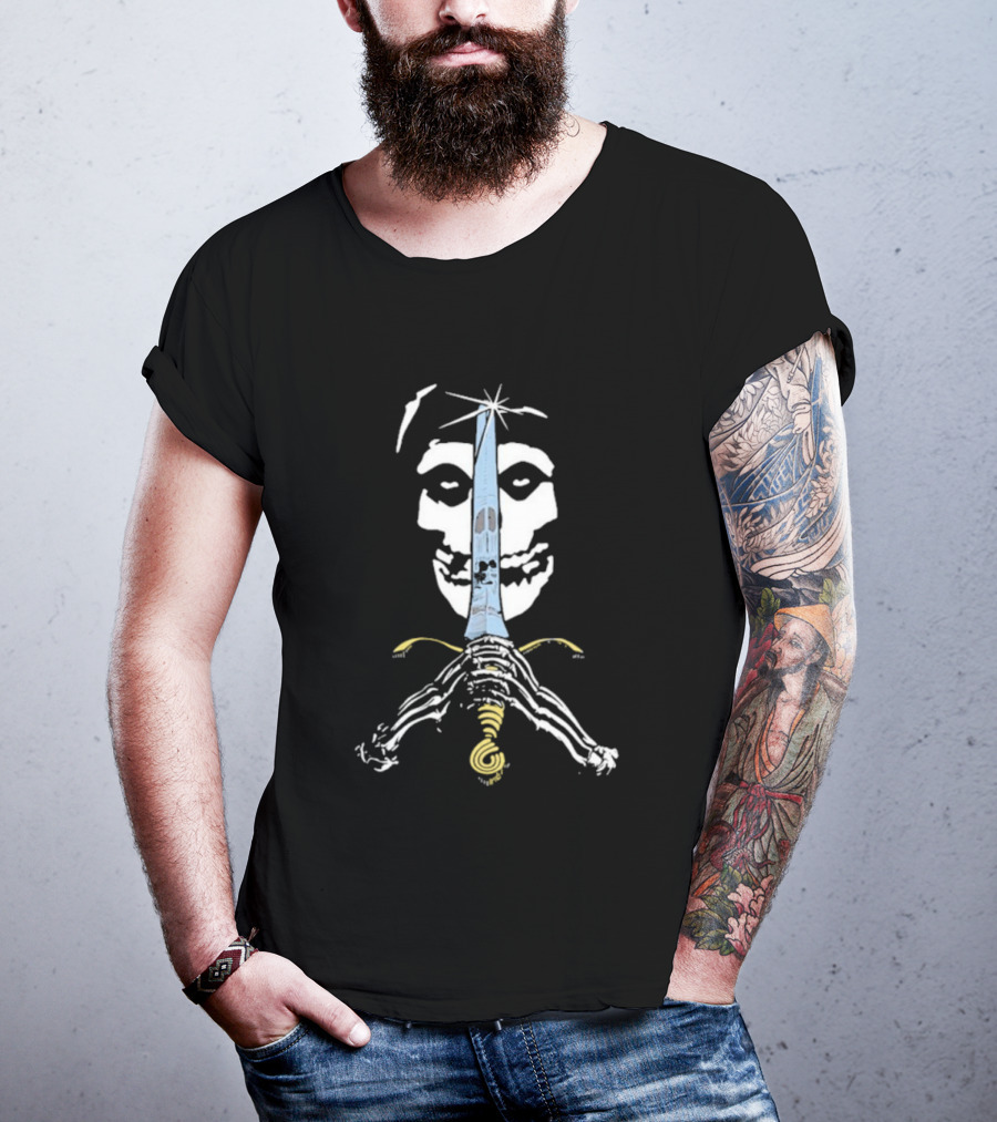 Misfits Lost & Found Sword Skull Iconic Punk Symbol T-Shirt
