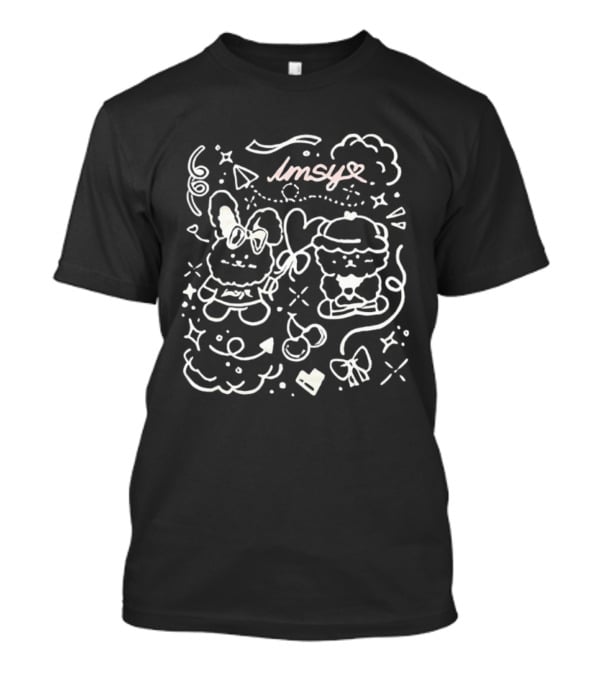 Imsy Teddy And Bunny Cute Doodle Style T-Shirt
