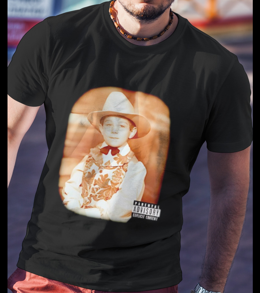 Cowboy Kid Parental Advisory Explicit Content T-Shirt