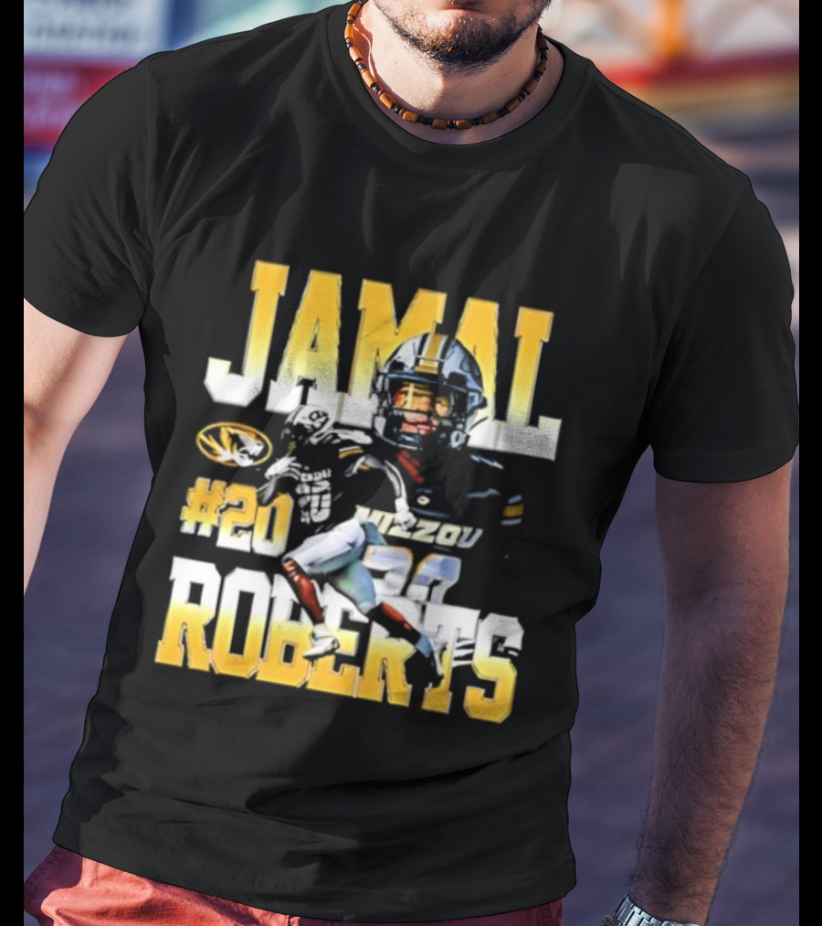 Jamals Roberts #20 Mizzou Tigers NIL Player T-Shirt