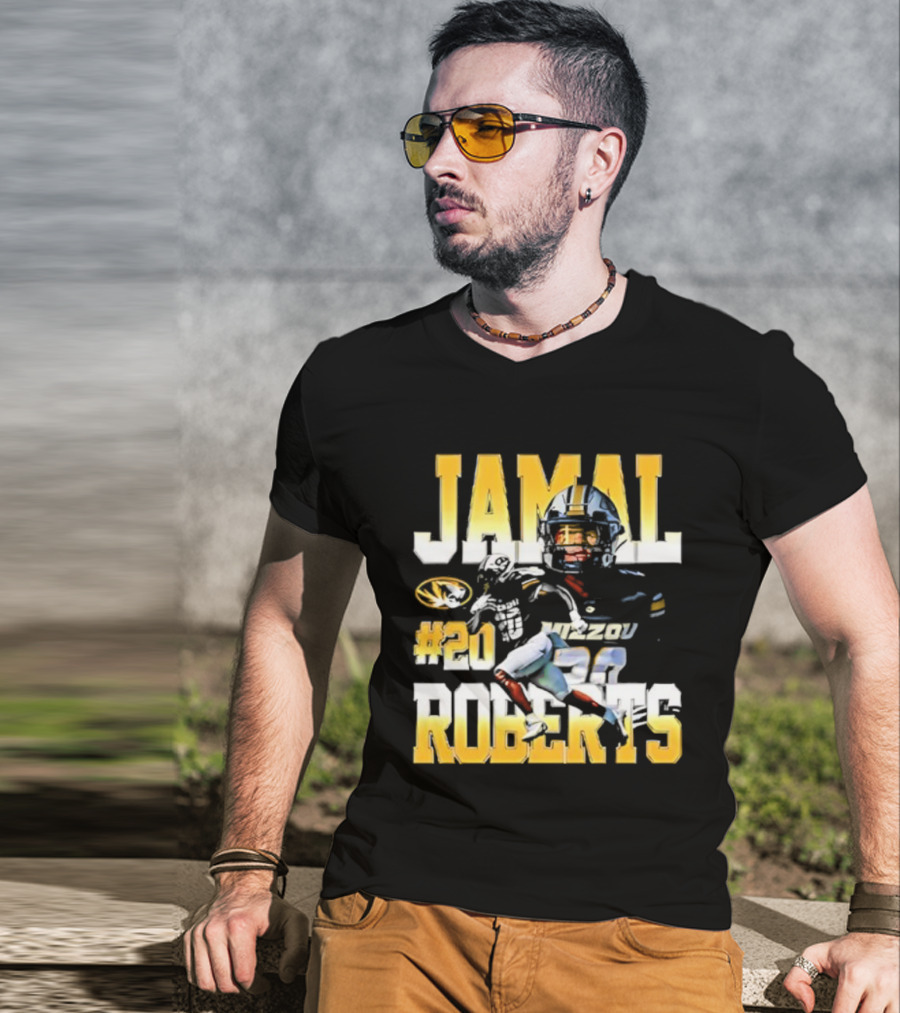 Jamals Roberts #20 Mizzou Tigers NIL Player T-Shirt
