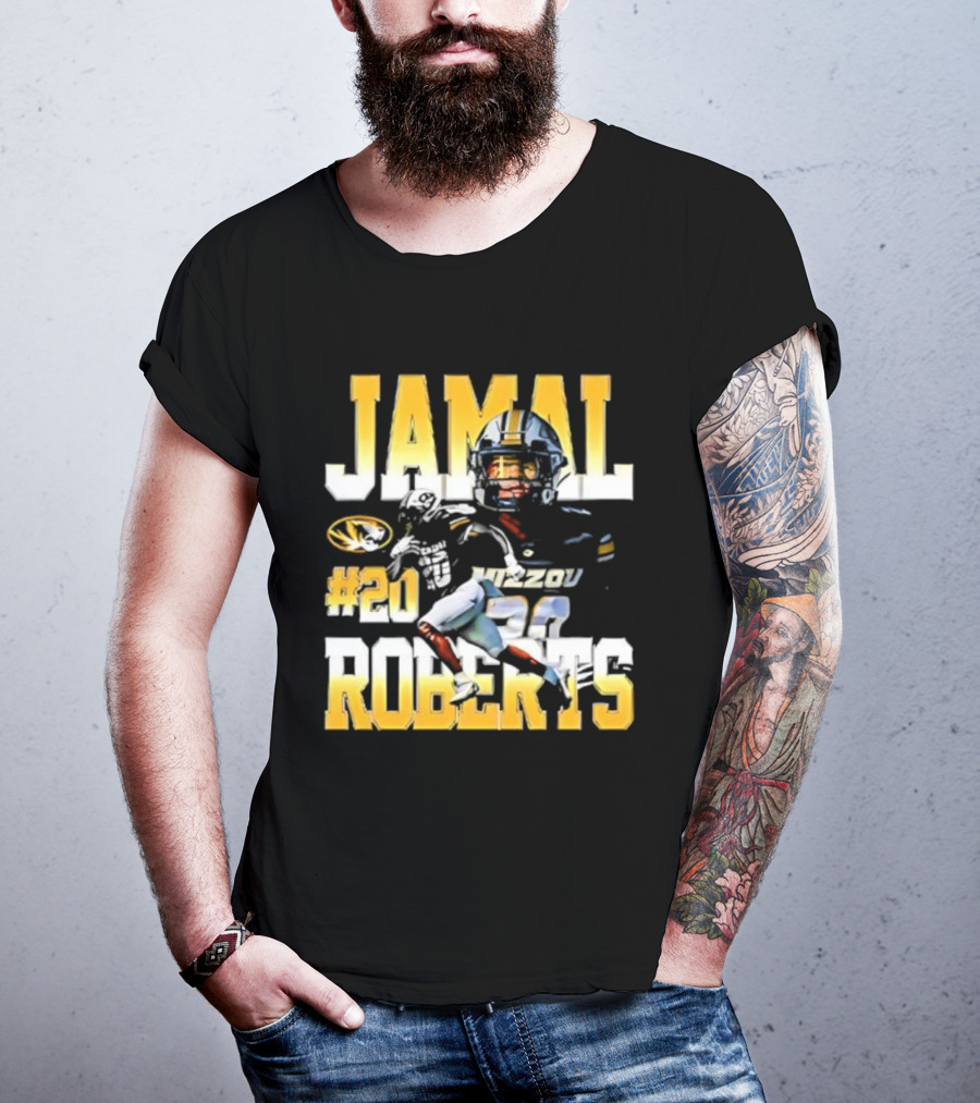 Jamals Roberts #20 Mizzou Tigers NIL Player T-Shirt