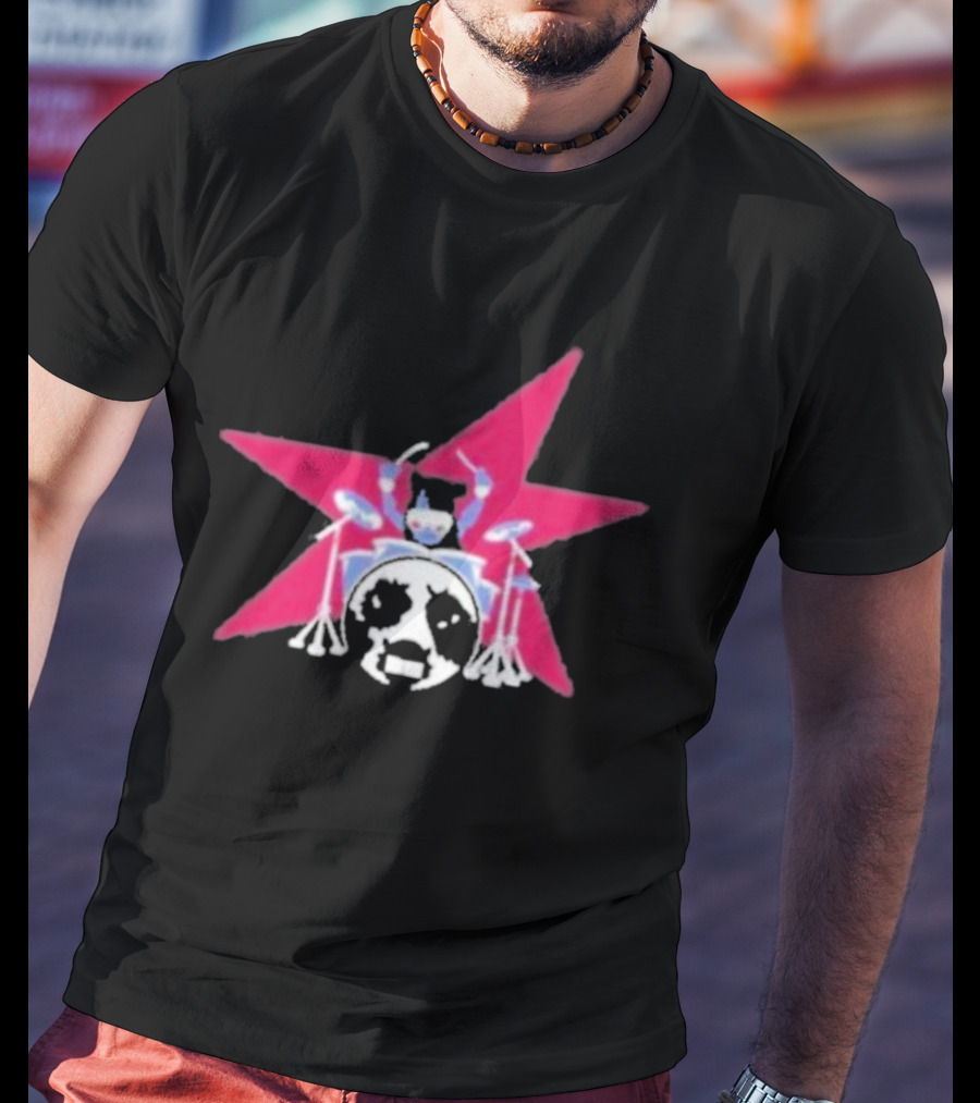 Torr Drummer Star Drums Iconic Panda Graphics T-Shirt