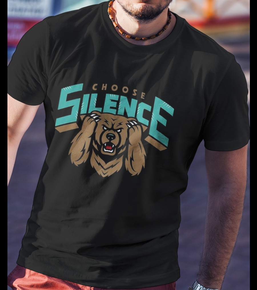Memphis Grizzlies Choose Silence Bear Logo T-Shirt