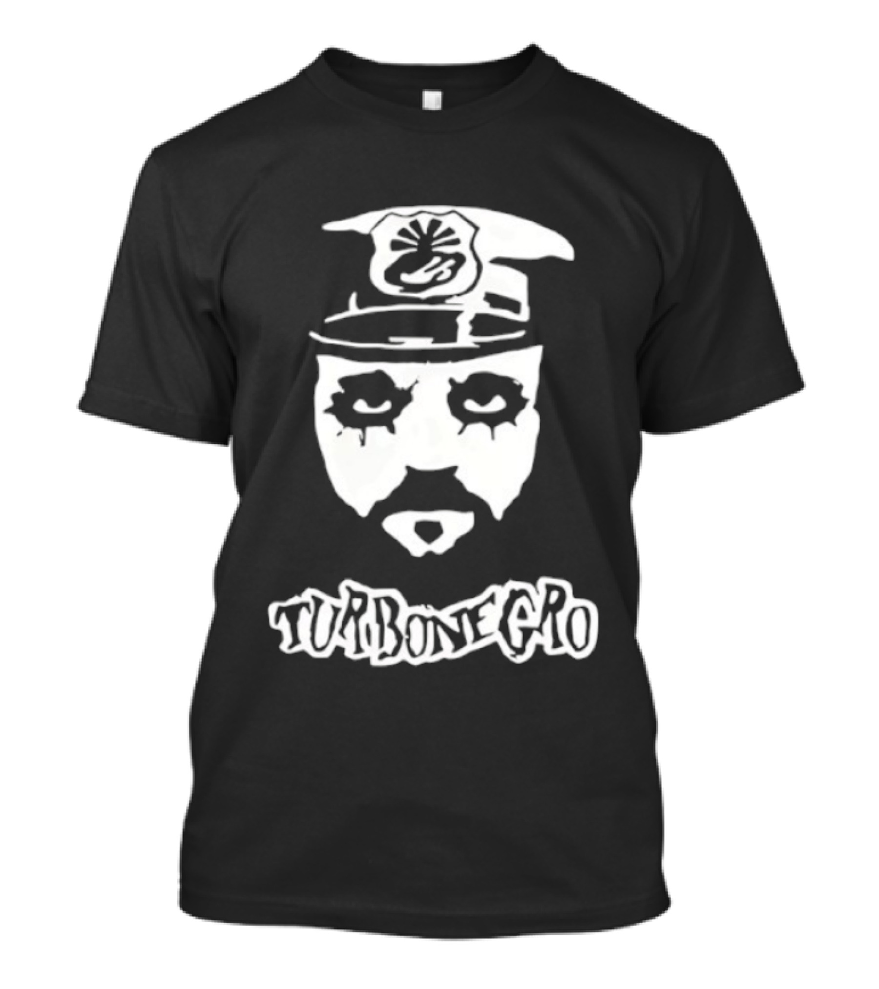 Turbonegro Hank Von Helvete Masked Face With Officer Hat T-Shirt