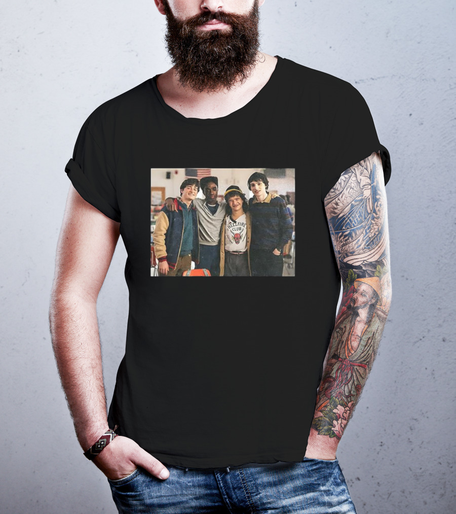 Stranger Things Will Byers Lucas Sinclair Dustin Henderson Mike Wheeler Hellfire Club The Party T-Shirt