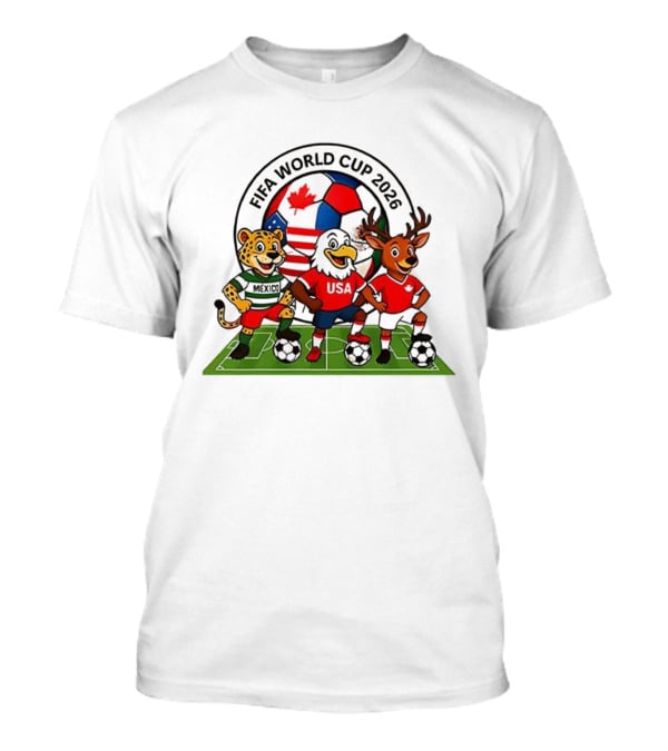 FIFA World Cup 2026 Mascot Jaguar Eagle Deer T-Shirt