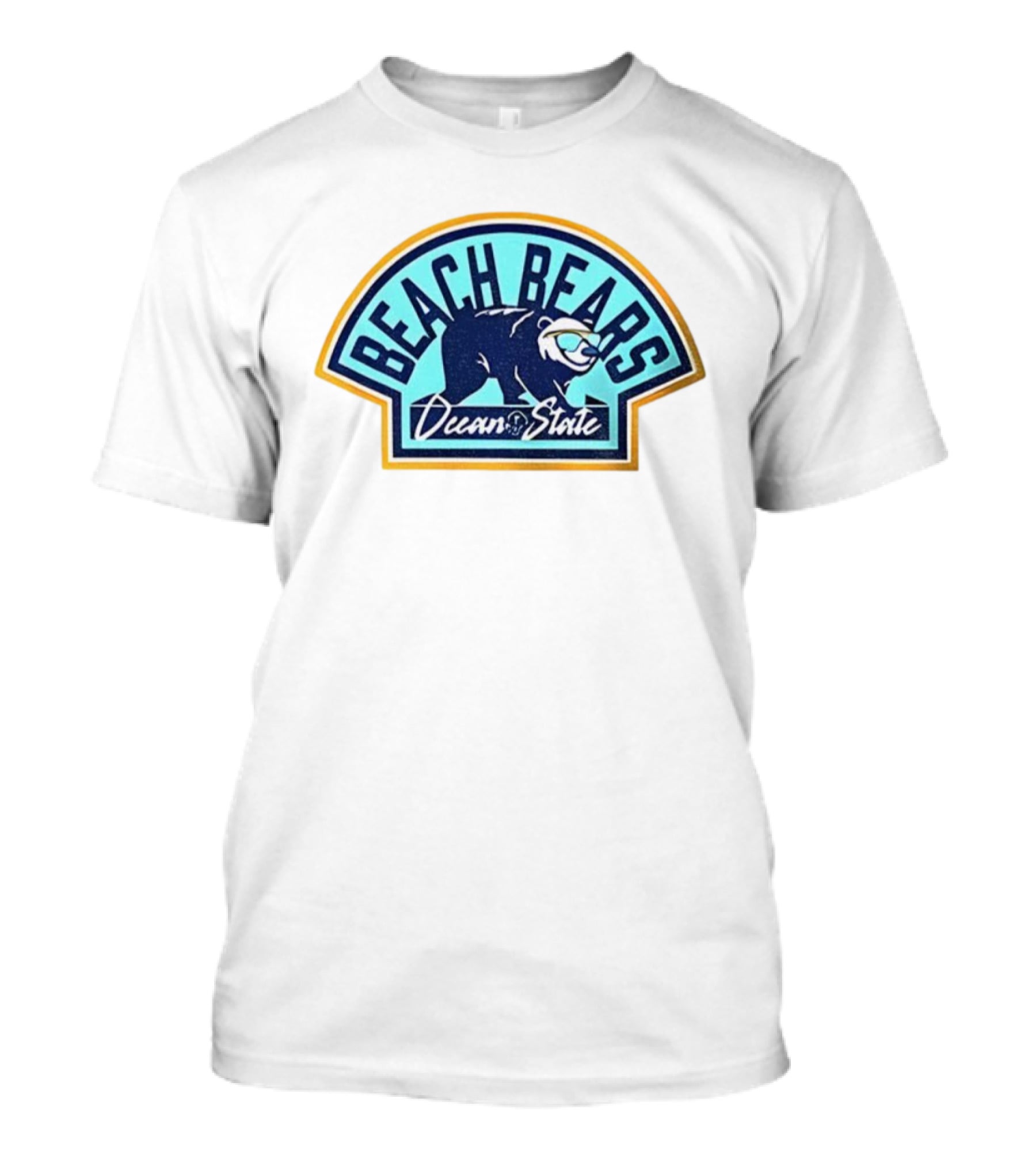 Beach Bears Ocean State Cool Polar Bear Retro Vibes T-Shirt
