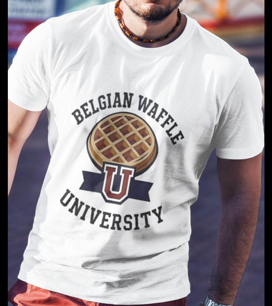 Belgian Waffle U Novelty College-Themed Apparel T-Shirt