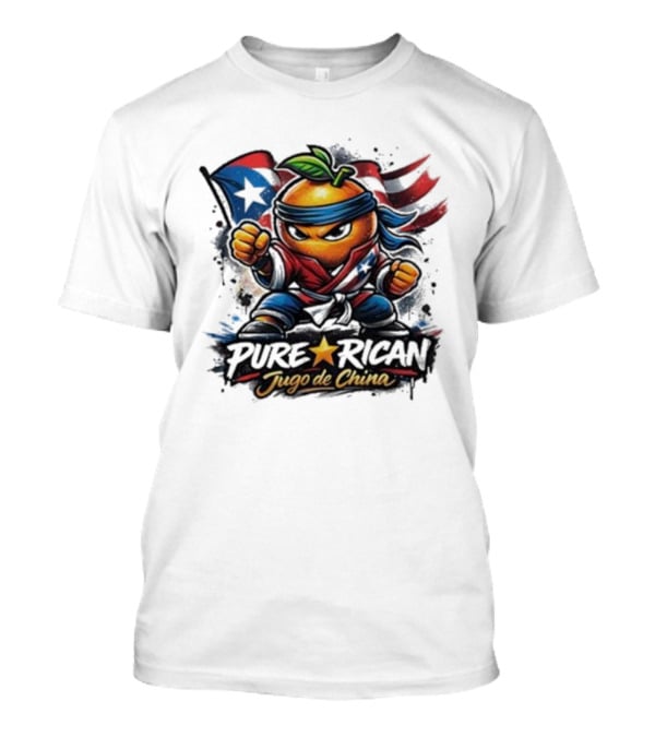 Pure Rican Jugo De China Orange Puerto Rico Flag Martial Arts Fighter T-Shirt