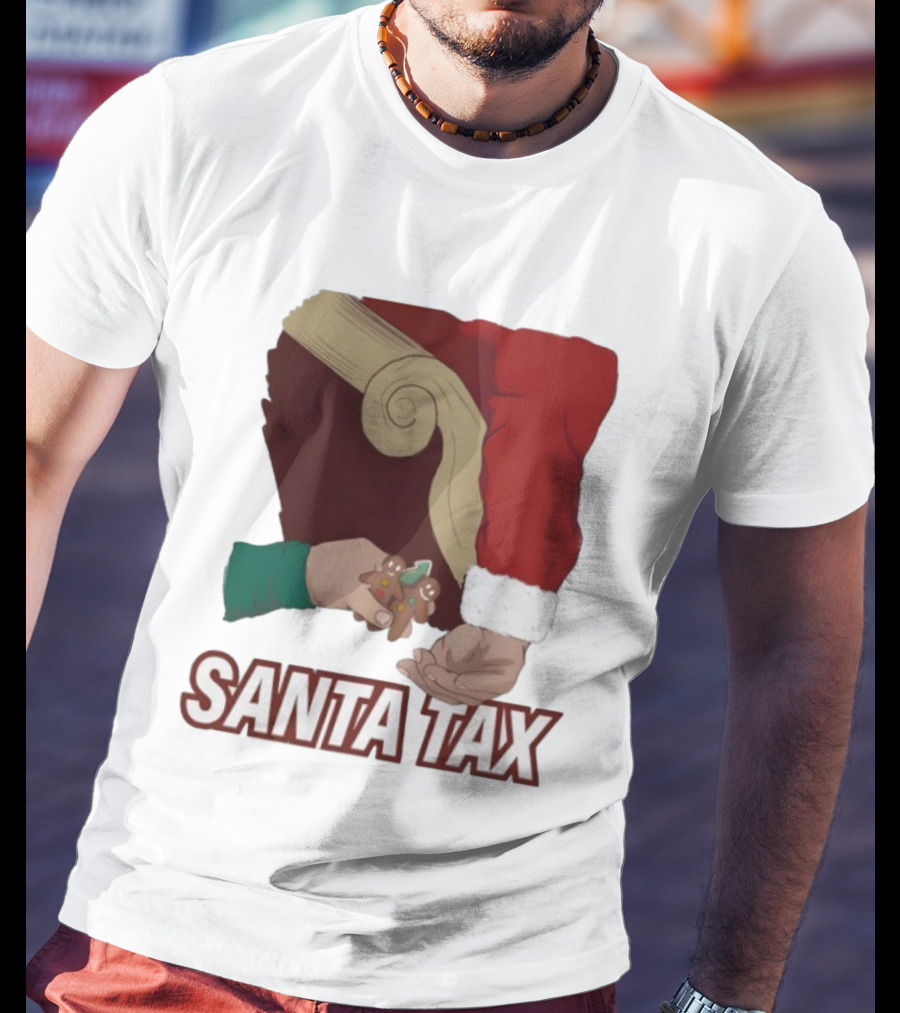 Santa Tax Christmas Humor Gingerbread Exchange T-Shirt