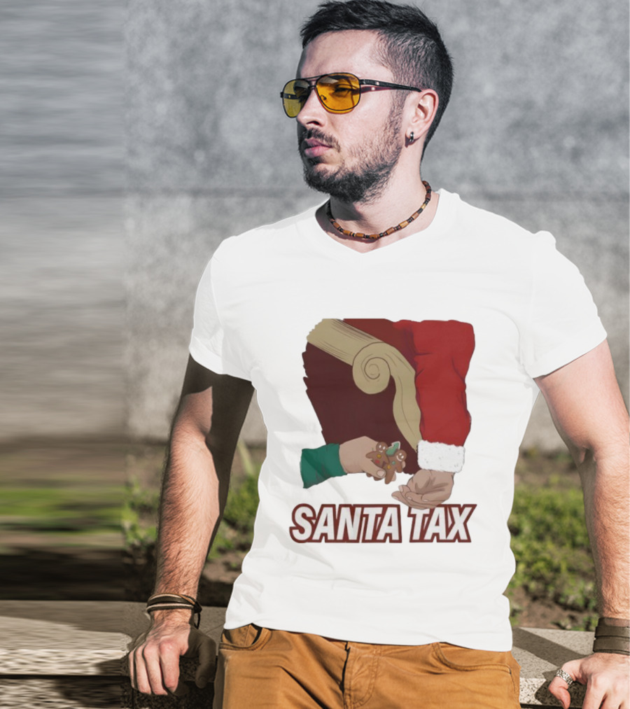 Santa Tax Christmas Humor Gingerbread Exchange T-Shirt