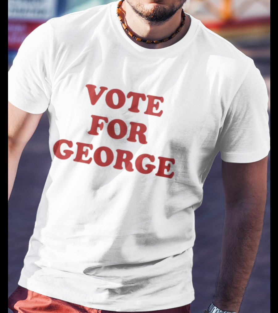 Vote For George Kittle Red Vintage Campaign Style T-Shirt