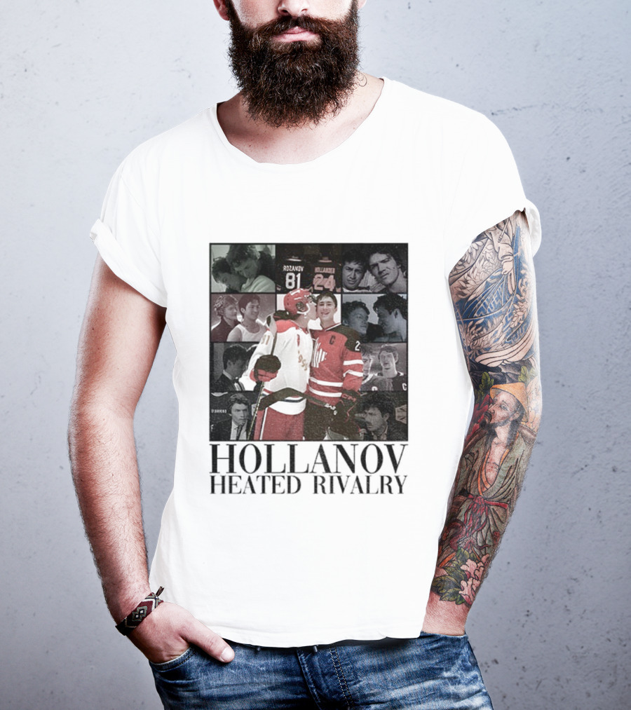 Hollanov Heated Rivalry Shane Ilya Rosanov Hollander Merry Christmas T-Shirt