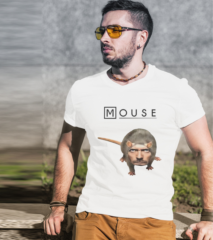 Hugh Laurie Dr. Gregory House Mouse Mashup Meme T-Shirt