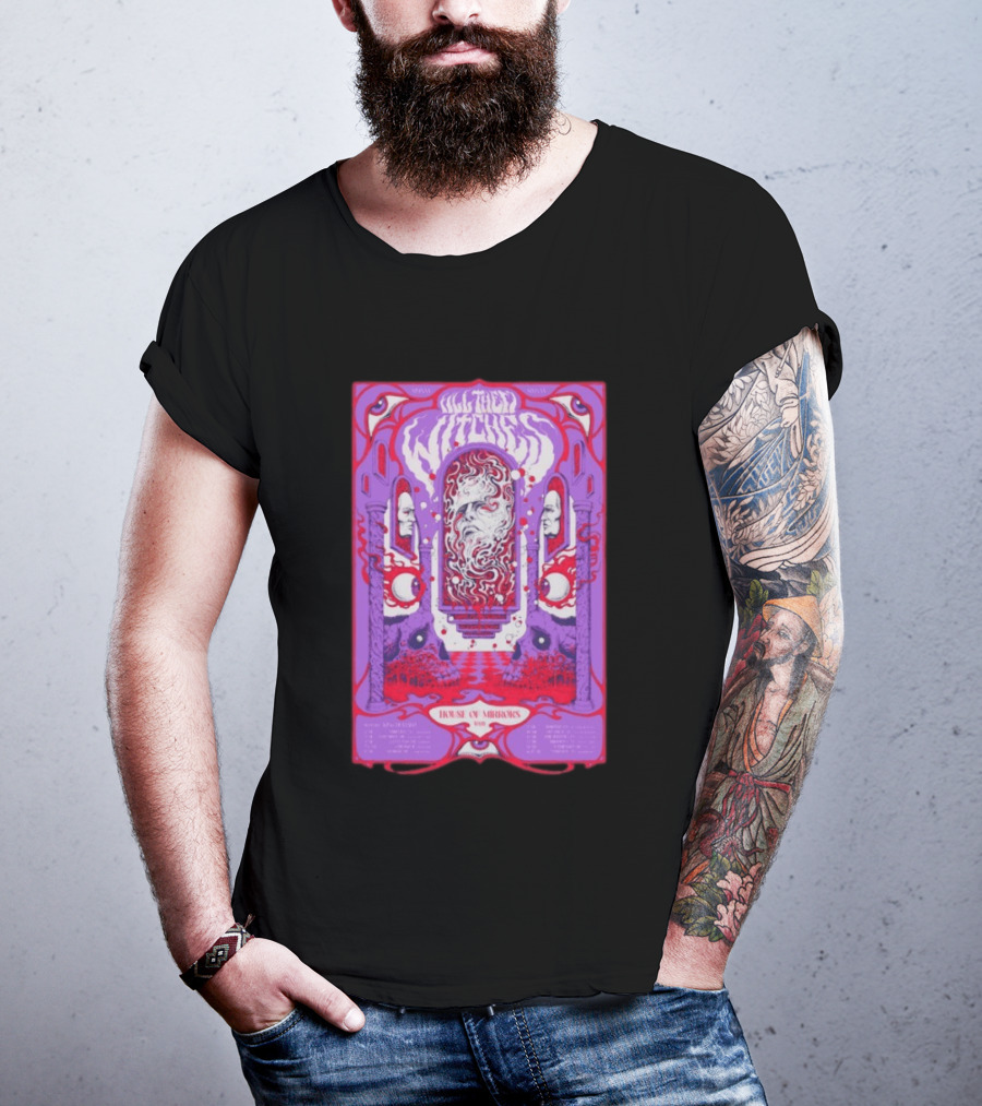 All Them Witches House Of Mirrors 2026 Spring Tour Dates Red Purple Psychedelic T-Shirt