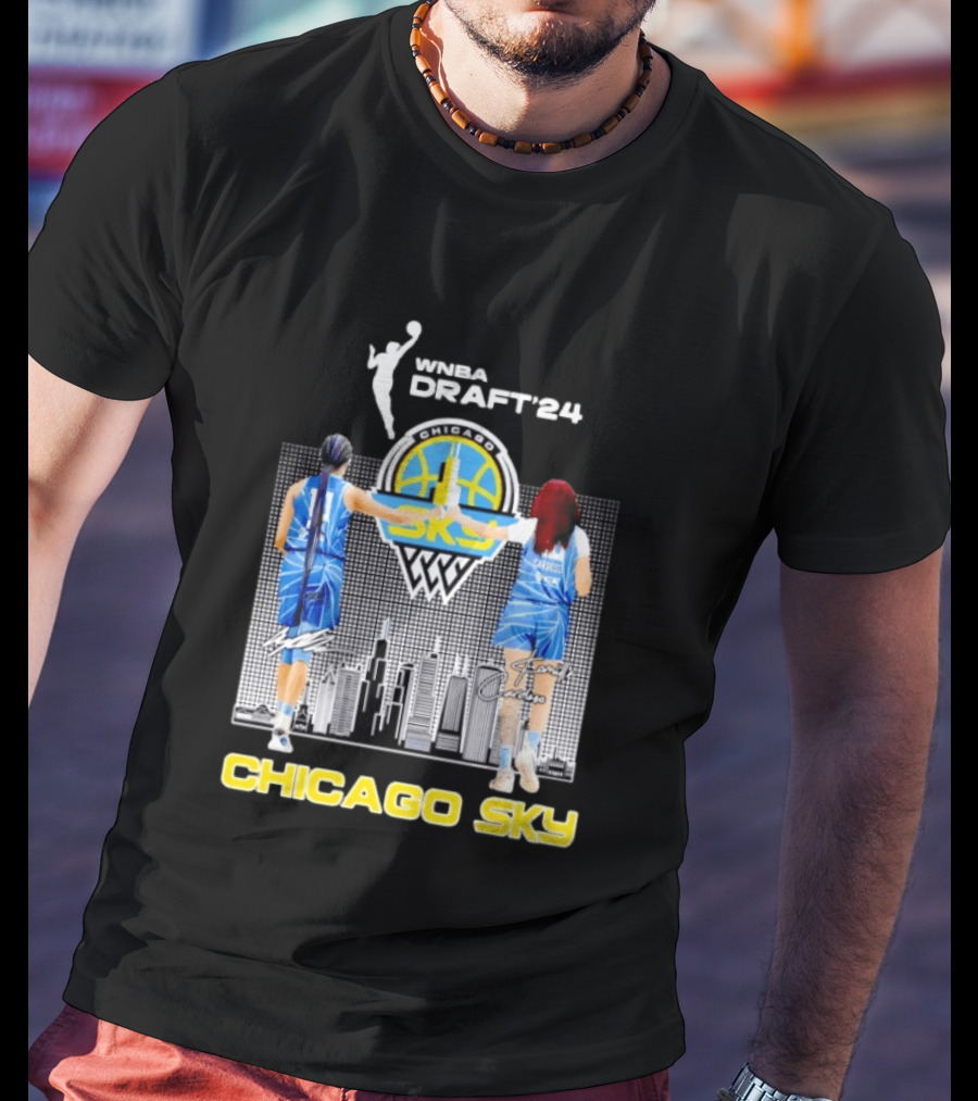 WNBA Draft 2024 Angel Reese Kamilla Cardoso Chicago Sky Team T-Shirt