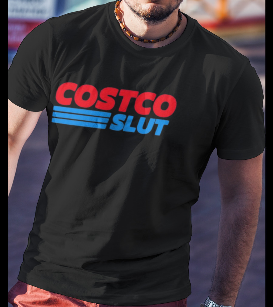 Costco Slut Bold Red Blue T-Shirt
