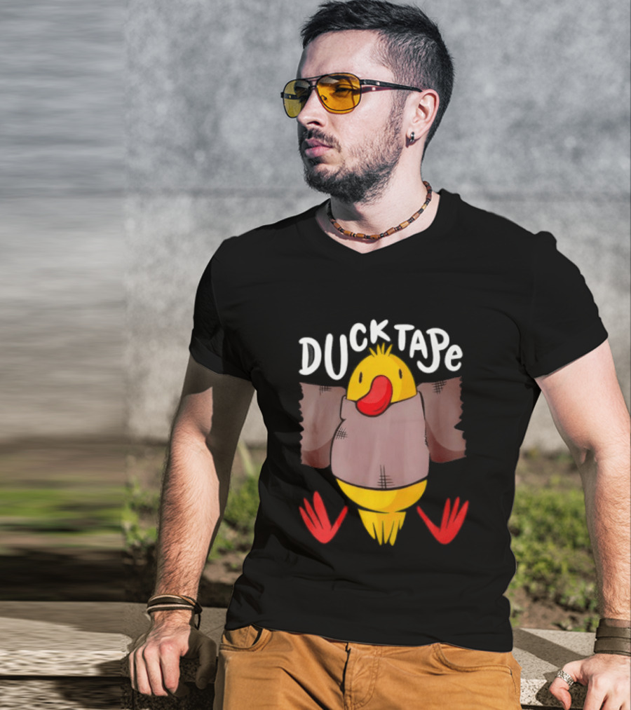 DUCK TAPE Funny Quirky Duct Tape Duck Humor T-Shirt
