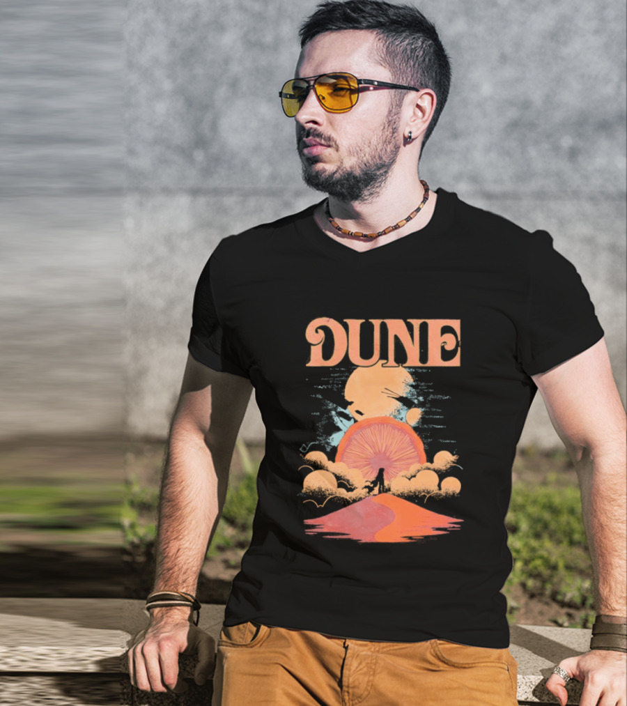 Dune House Atreides Sunset Desert Scene T-Shirt