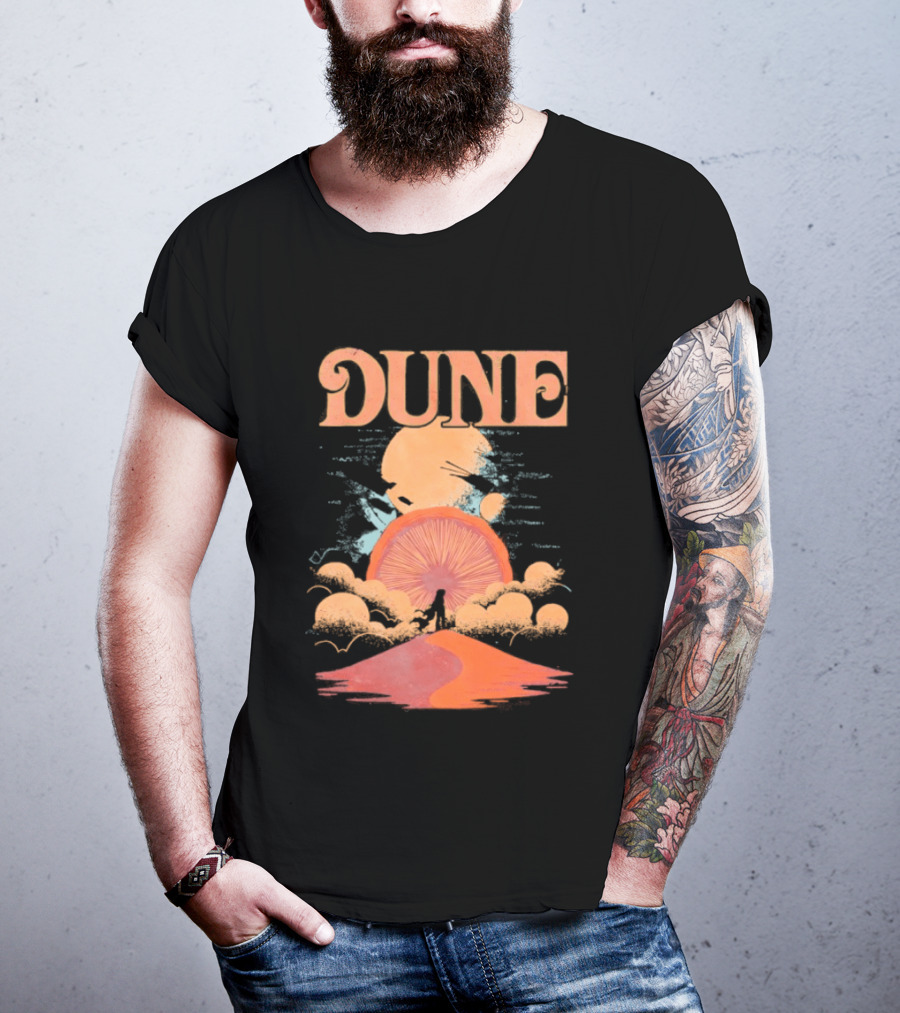 Dune House Atreides Sunset Desert Scene T-Shirt