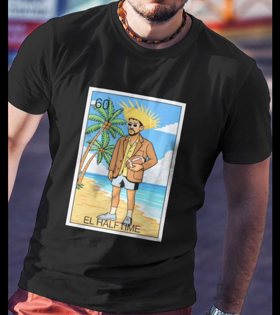 El Halftime 60 Beach Football Guy T-Shirt