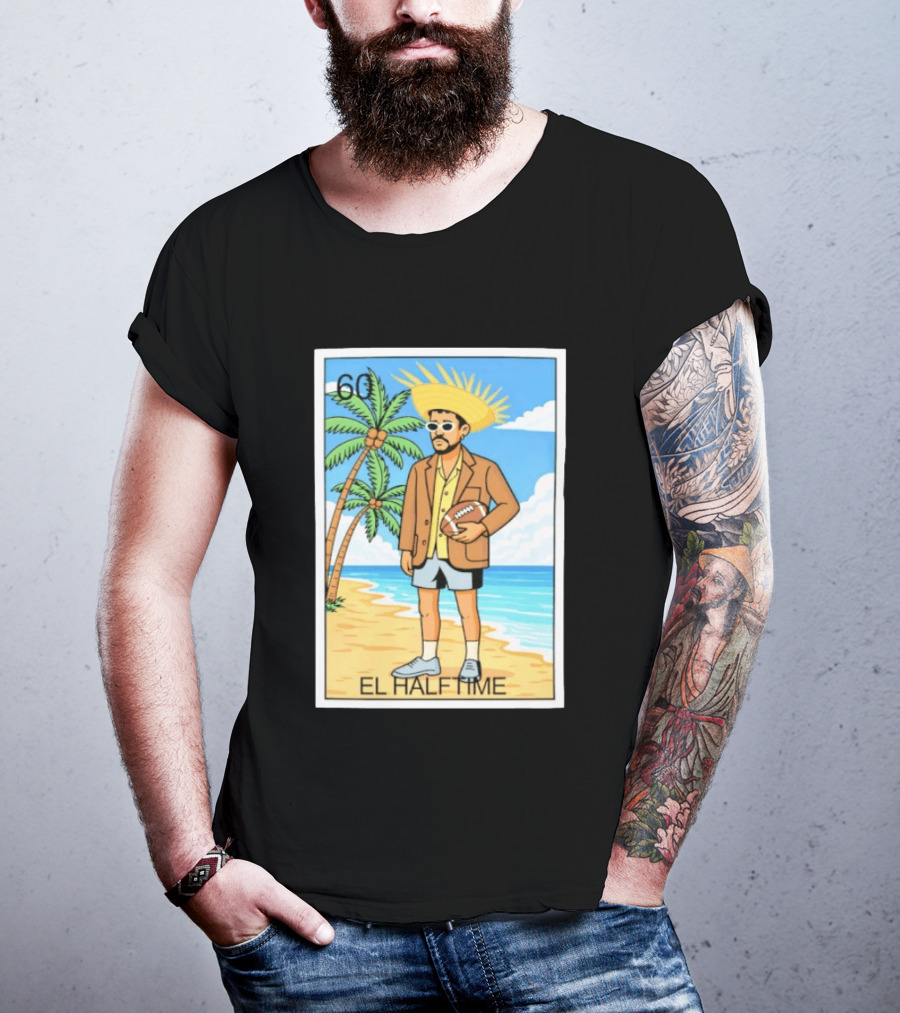 El Halftime 60 Beach Football Guy T-Shirt