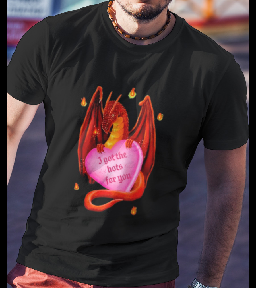 Fire Dragon Heart I Got The Hots For You T-Shirt