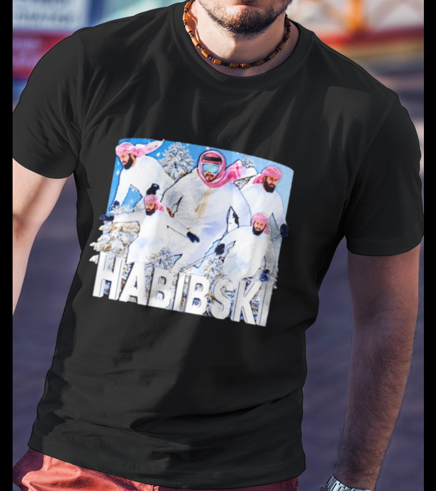 Habibski Habibi Skiing Adventure Winter Fun T-Shirt