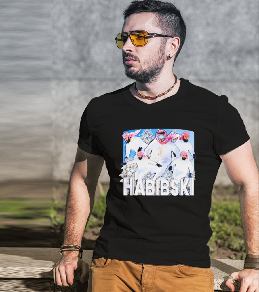 Habibski Habibi Skiing Adventure Winter Fun T-Shirt