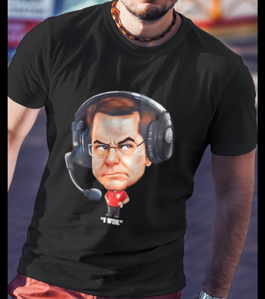 Indiana Hoosiers Coach Cartoon Headset I Won T-Shirt