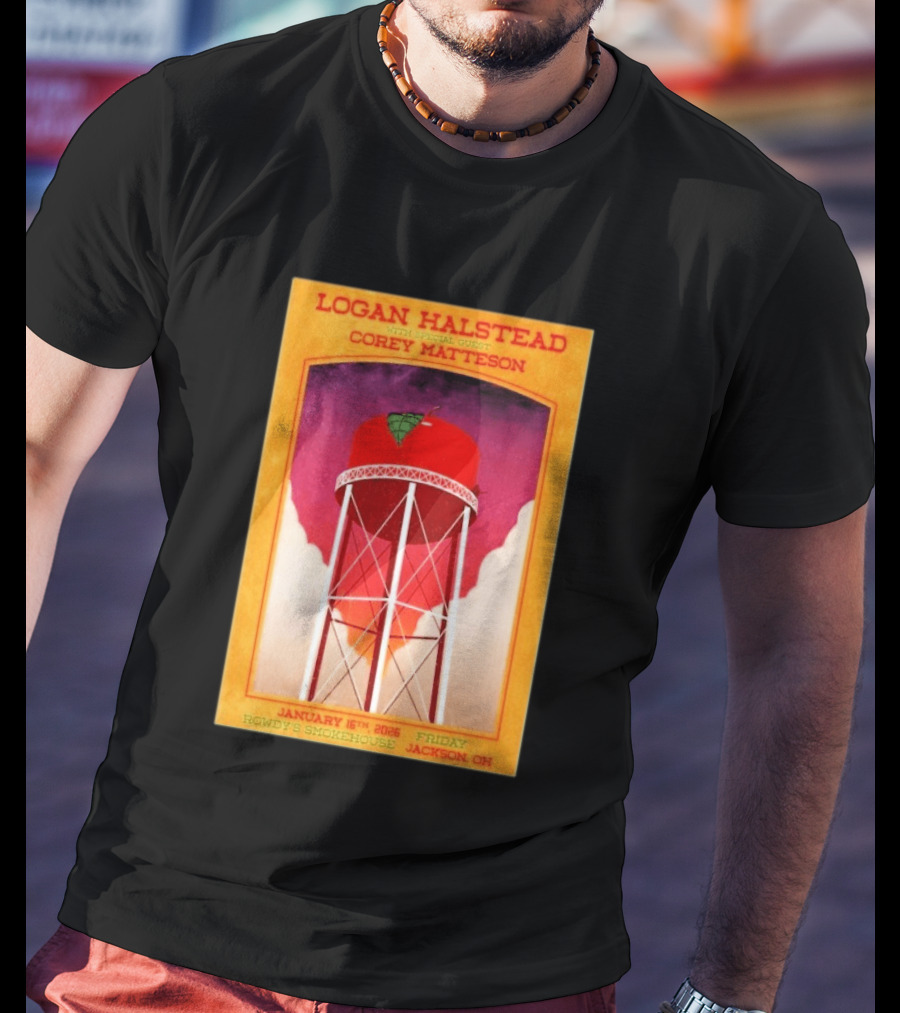 Logan Halstead Corey Matteson Rowdy's Smokehouse Jackson Ohio January 16 2026 T-Shirt