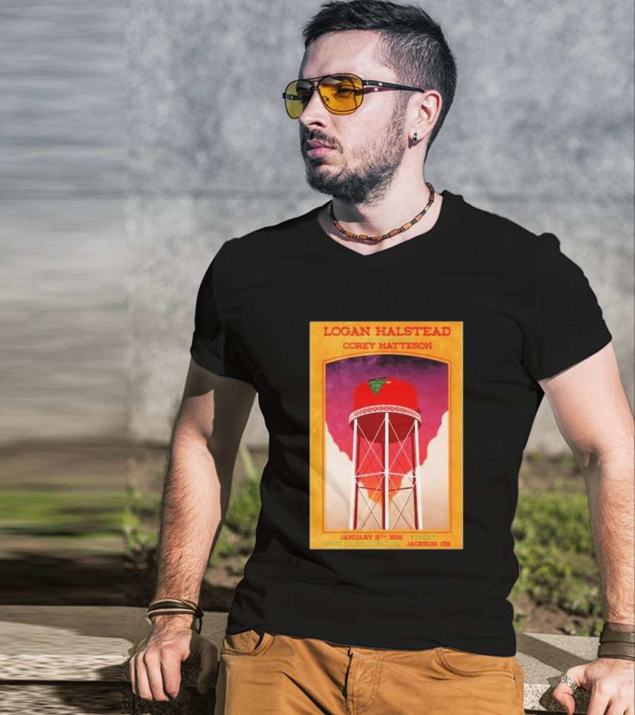 Logan Halstead Corey Matteson Rowdy's Smokehouse Jackson Ohio January 16 2026 T-Shirt