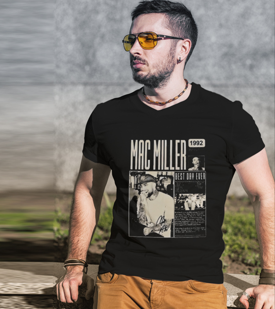 Mac Miller Best Day Ever 1992 Newspaper T-Shirt