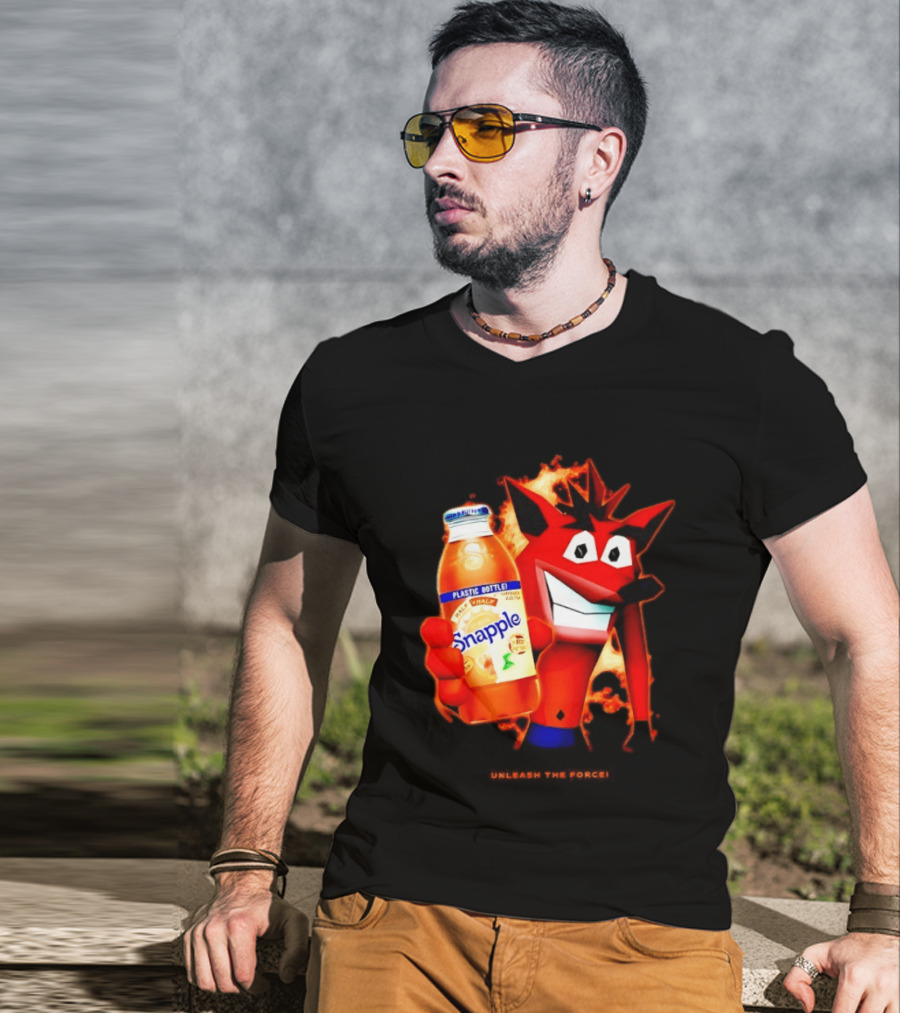 Crash Bandicoot Holding Snapple Retro 90s T-Shirt