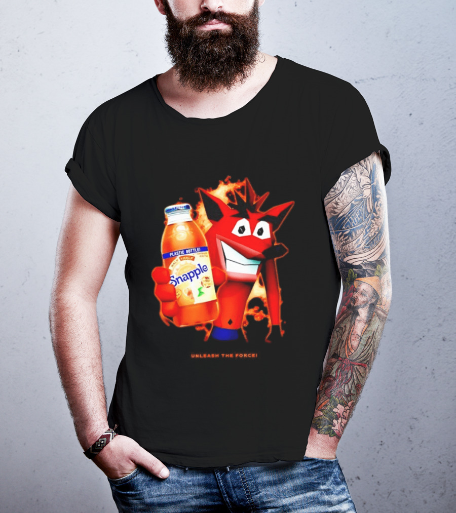 Crash Bandicoot Holding Snapple Retro 90s T-Shirt