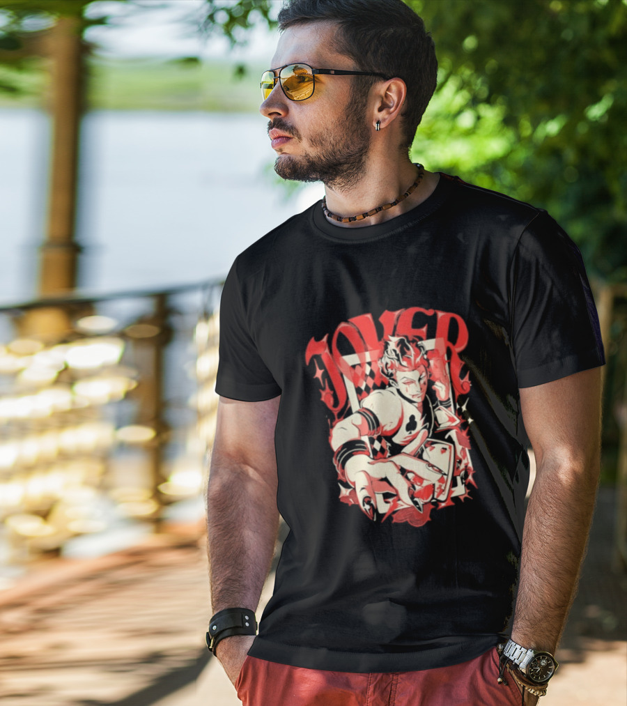 Joker Playing Cards Phantom 4 Hearts T-Shirt