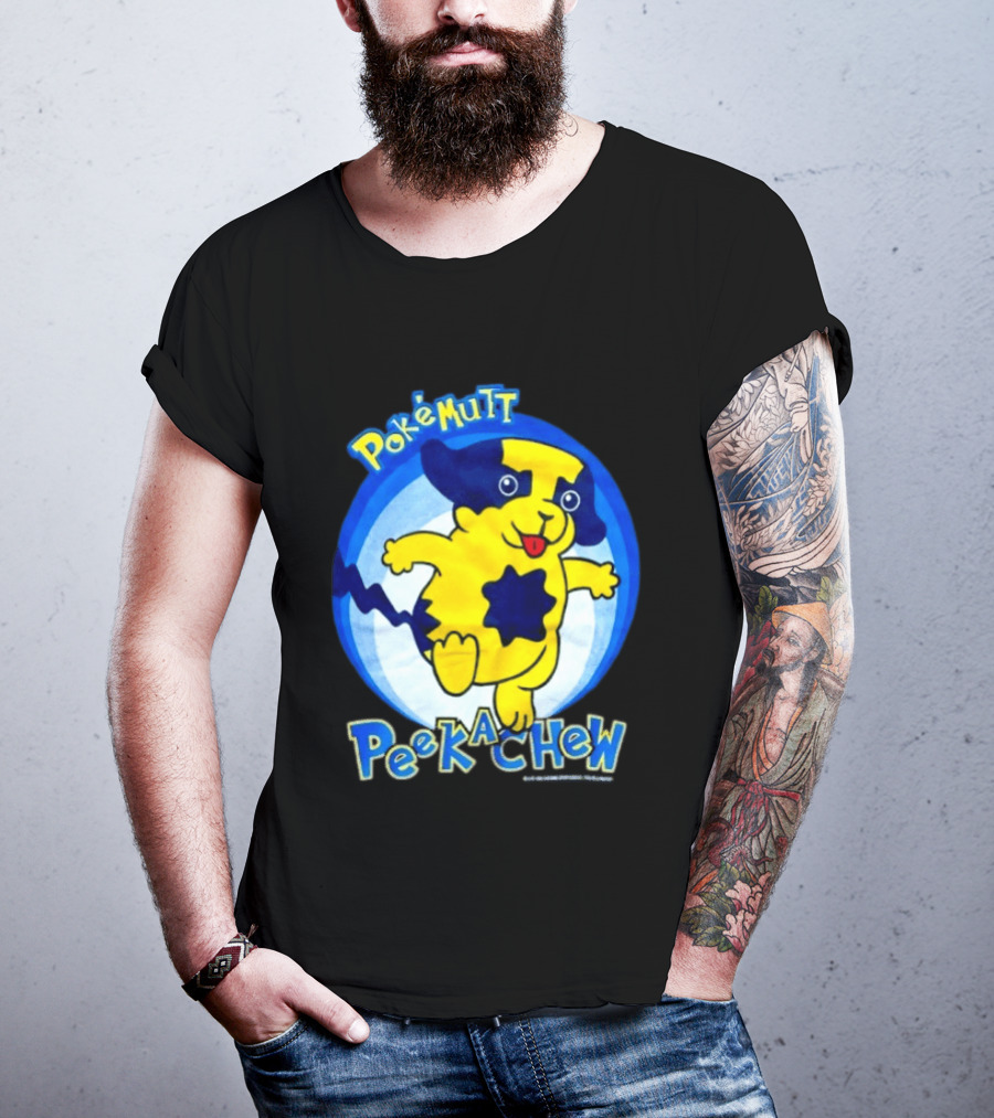 Pokemutt Peekachew Classic Fun Character Mashup T-Shirt