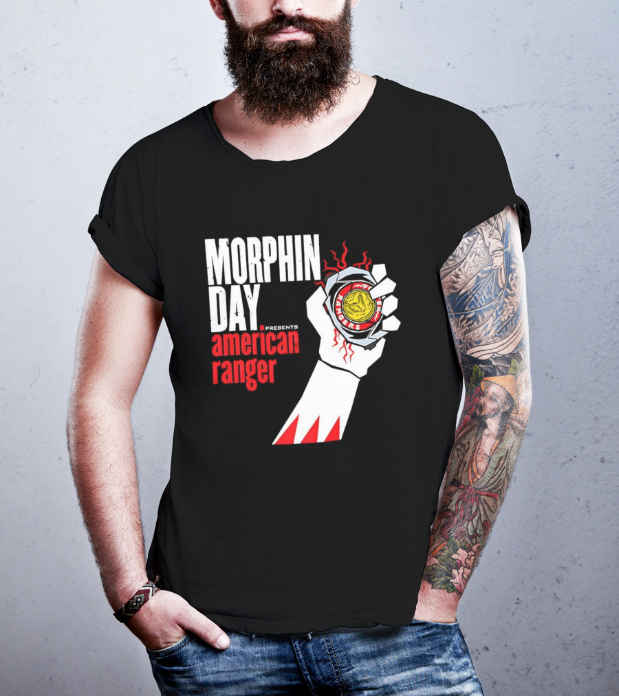 Power Rangers Morphin Day Presents American Ranger Power Coin Action T-Shirt