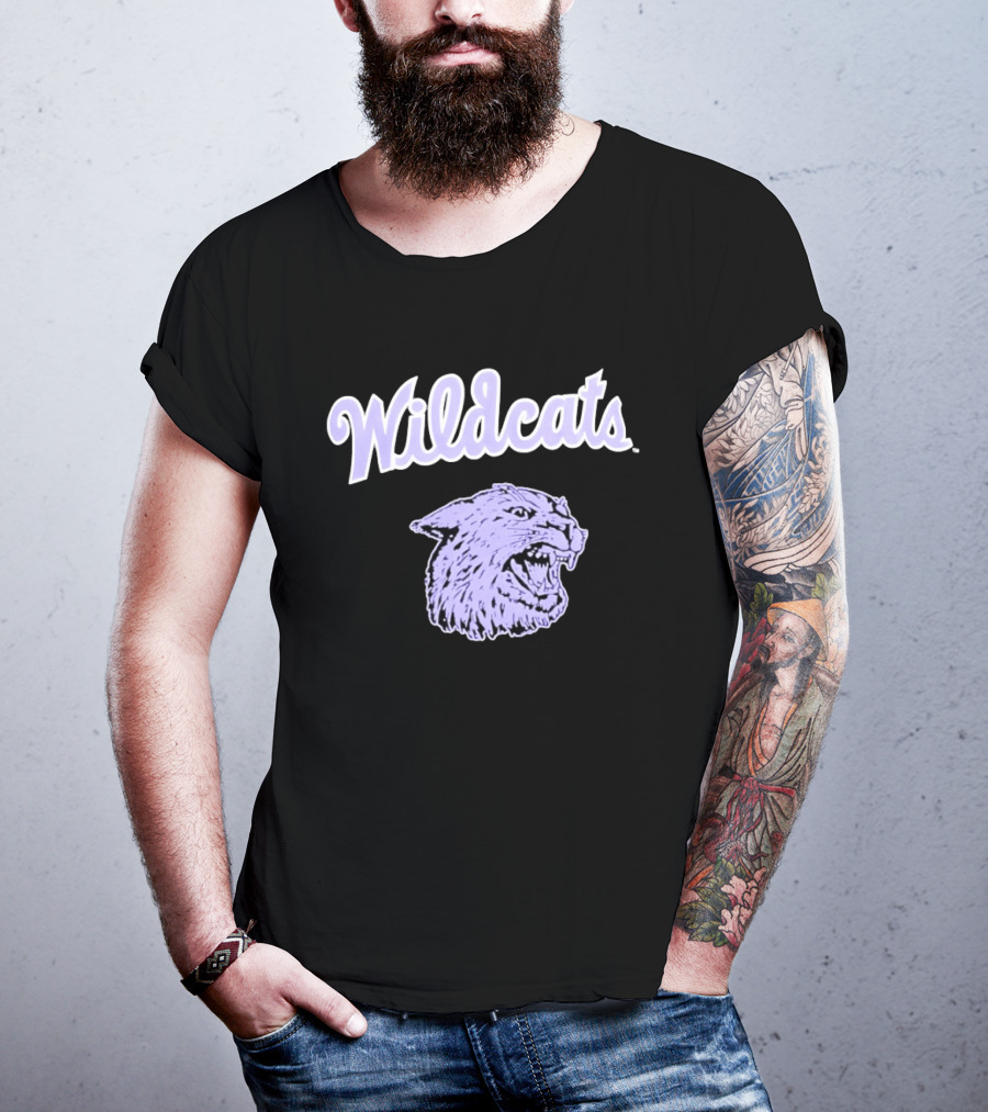 Wildcats Wildcat Head Purple T-Shirt